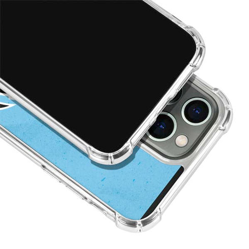 NHL Utah Mammoth Distressed Blue iPhone 14 Pro Clear Case
